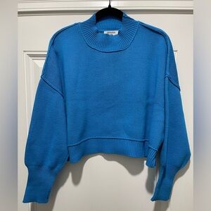 NWOT, Zenana brand, Cropped, Mock Neck Sweater, slight High Low detail, Size S/M